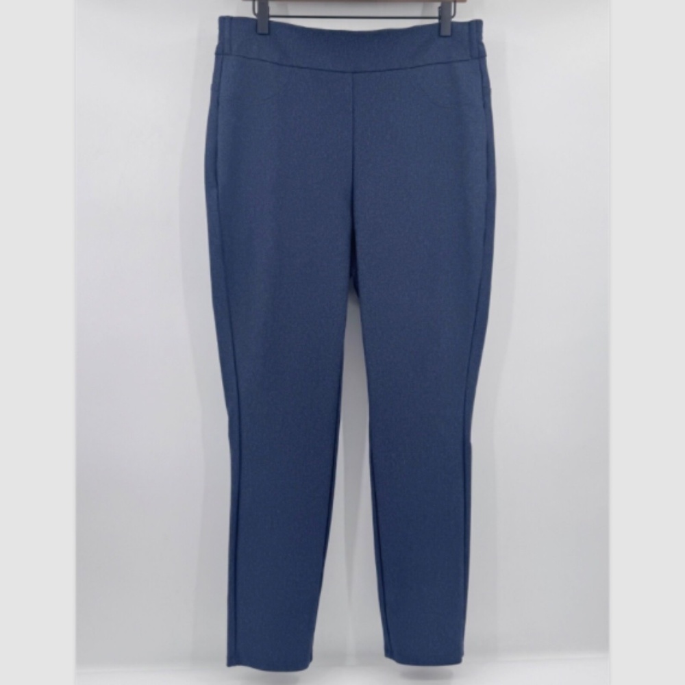 Honeylove Navy Blue Ponte Slim Ankle Pants